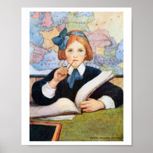 The Scholar, Jessie Willcox Smith Poster