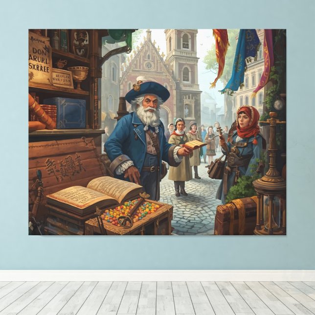 The Scholar’s Market Canvas Print (Insitu(Wood Floor))