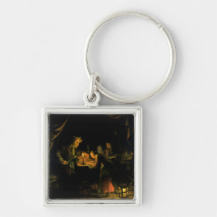 The School Master, 1660-65 (oil on panel) Keychain
