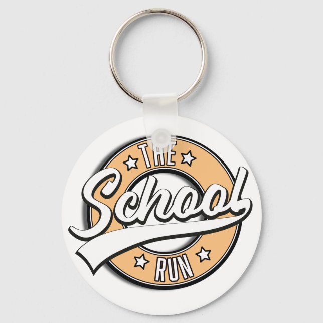 The School Run retro logo Keychain (Front)