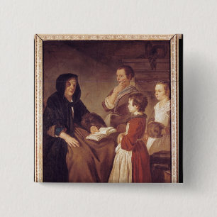 The Schoolmistress 2 Inch Square Button