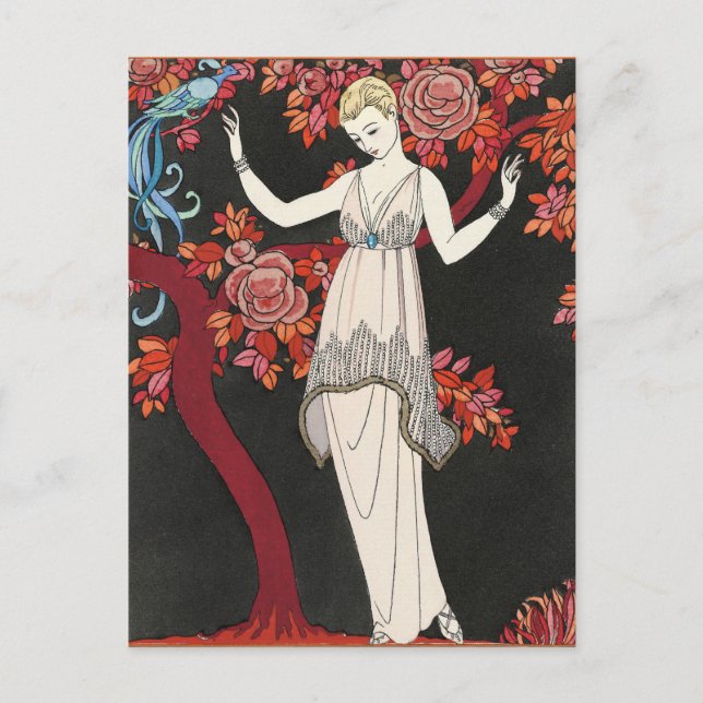 The Science Tree Evening Dress - George Barbier Postcard (Front)