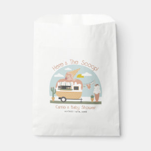 The Scoop Ice Cream Camper Light Pink Baby Shower Favour Bag