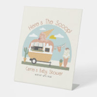 The Scoop Ice Cream Camper Light Pink Baby Shower