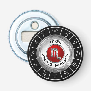 The Scorpion's Horoscope Symbol Bottle Opener