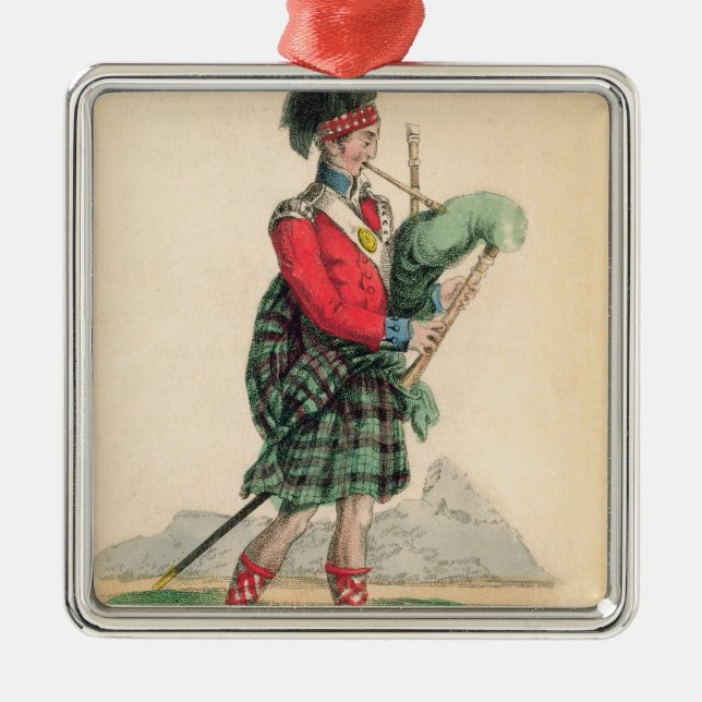 The Scotch Piper Metal Ornament (Front)
