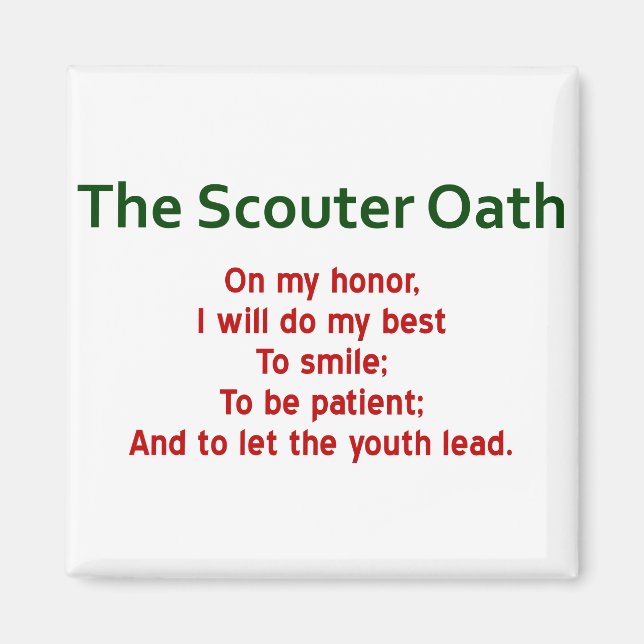 The Scouter Oath Magnet (Front)
