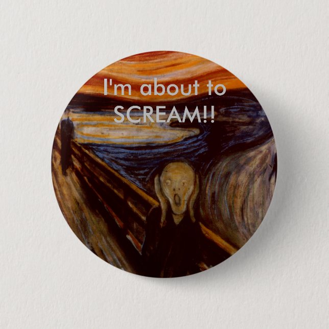 The Scream 2 Inch Round Button (Front)