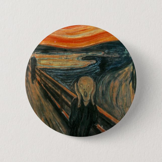 The Scream by Edvard Munch 2 Inch Round Button (Front)