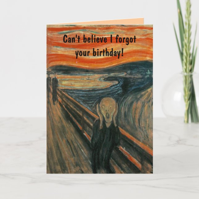 The Scream by Edvard Munch Card (Front)