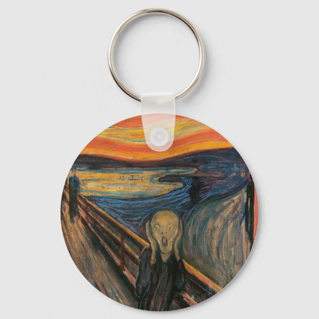 The Scream by Edvard Munch Keychain (Front)