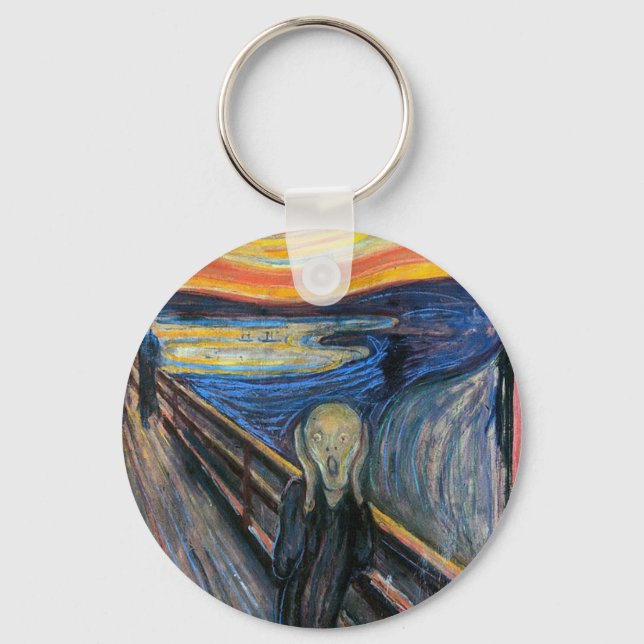 The Scream by Edvard Munch Keychain (Front)