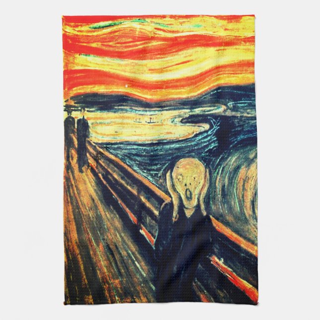 The Scream by Edvard Munch Kitchen Towel (Vertical)