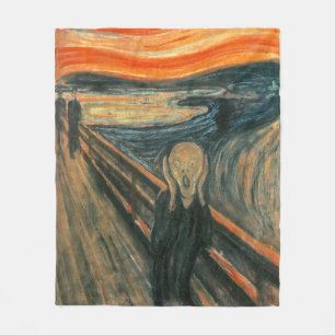 The Scream by Edvard Munch Painting Fleece Blanket