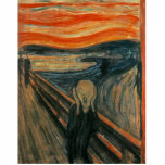 The Scream by Edvard Munch Photo Sculpture Magnet<br><div class="desc">This is the ever famous "The Scream",  painted by Edvard Munch in 1883. This can be a pin,  ornament,  fancy magnet,  keychain or photo sculpture.</div>