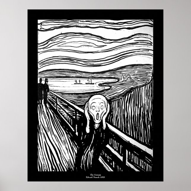 The Scream by Edvard Munch Poster (Front)