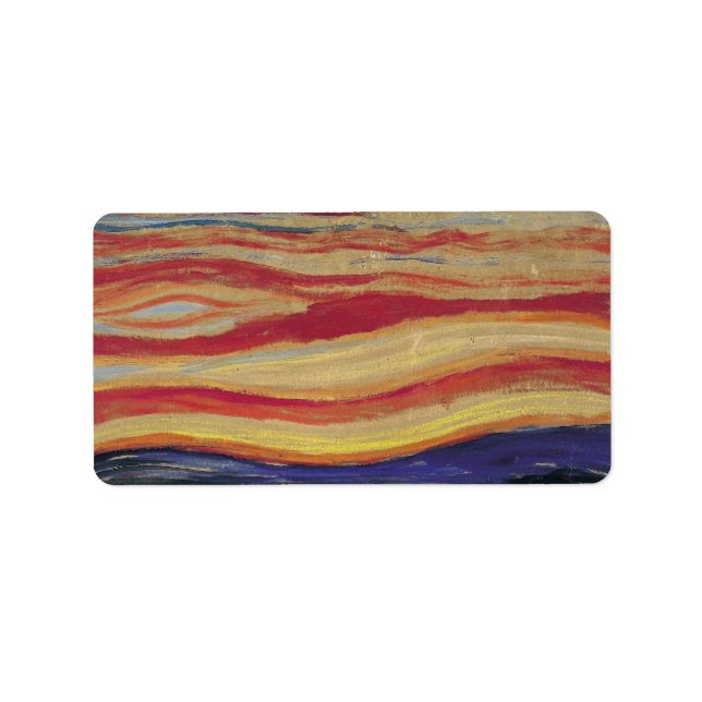 The Scream by Edvard Munch, Vintage Expressionism Label (Front)