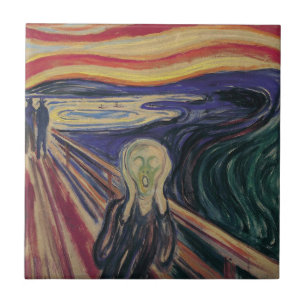 The Scream by Edvard Munch, Vintage Expressionism Tile