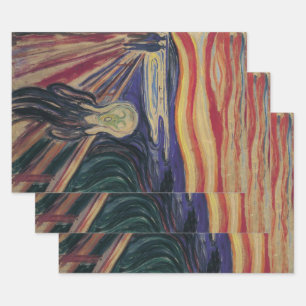 The Scream by Edvard Munch, Vintage Expressionism Wrapping Paper Sheet