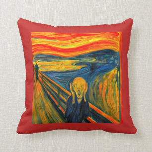 The Scream by Munch, Fine Art  Throw Pillow
