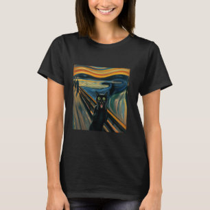 The Scream Cat Munch Expressionism Artsy T-Shirt