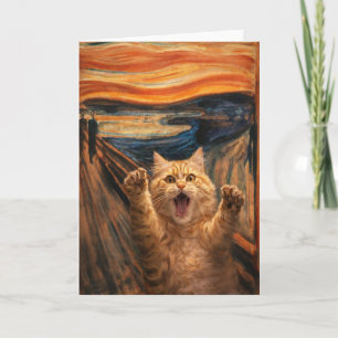 The Scream Cat Parody Art                          Card
