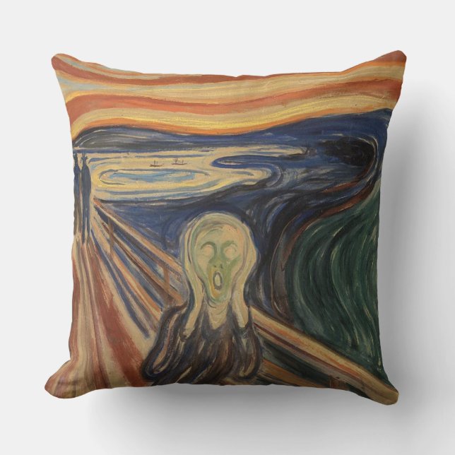 The Scream Edvard Munch 1893 Throw Pillow (Front)