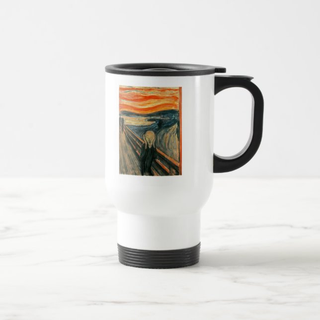 The Scream Edvard Munch Modern Expressionist Art Travel Mug (Right)