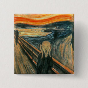 The Scream Edward Munch Screaming 2 Inch Square Button