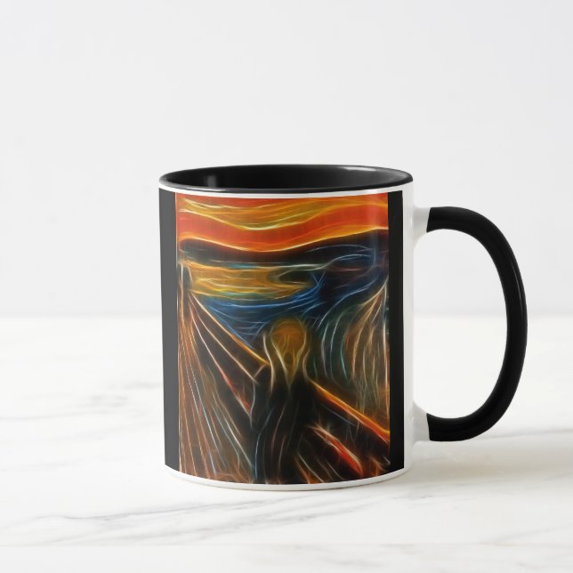The Scream Fractal Painting Edvard Munch Mug (Right)