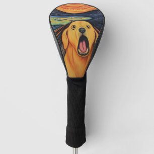 The Scream - Golden Retriever Dog 002 - Pall Munch Golf Head Cover