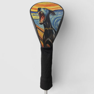The Scream - Great Dane Dog 003 - Pall Munch Golf Head Cover