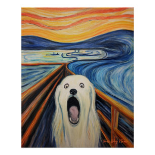 The Scream - Great Pyrenees Dog 002 - Pall Munch Poster