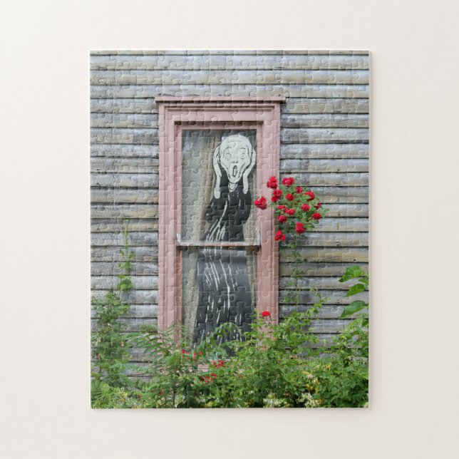 The Scream in a Window (11 x 14) Jigsaw Puzzle (Vertical)