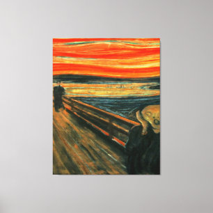 The Scream Masterpiece Painting by Edvard Munch Canvas Print