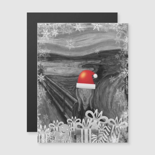 THE SCREAM MEME SANTA MAGNETIC (Front/Back)