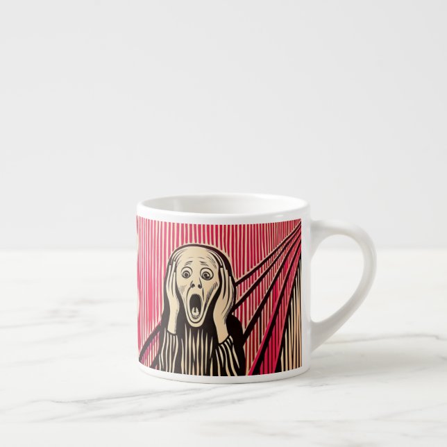 The Scream MUNCH BAUHAUS optical illusion style Espresso Cup (Right)