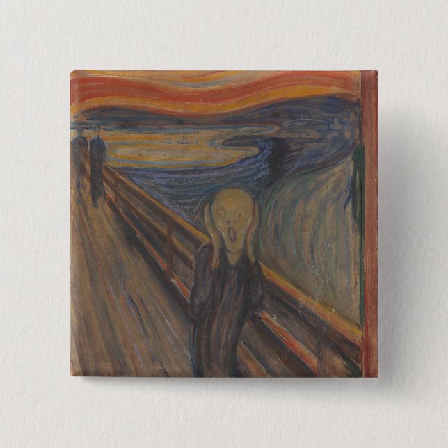 The Scream of Nature by Edvard Munch 1893 2 Inch Square Button (Front)