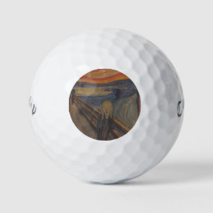 The Scream of Nature by Edvard Munch 1893 Golf Balls
