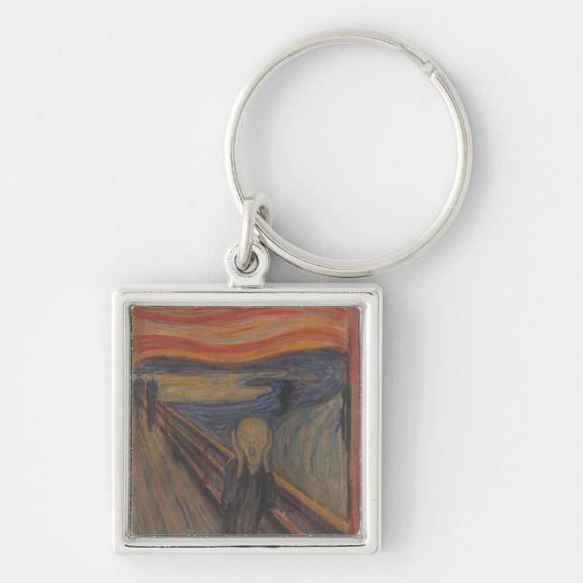 The Scream of Nature by Edvard Munch 1893 Keychain (Front)