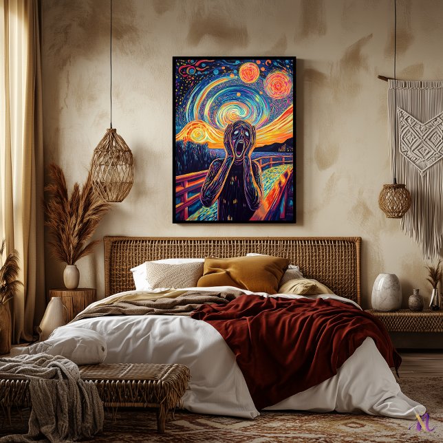 The Scream Synthwave Cyberpunk Art Poster (Creator Uploaded)