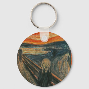 The Scream (Textured) by Edvard Munch Keychain