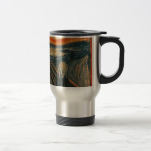 The Scream (Textured) by Edvard Munch Travel Mug