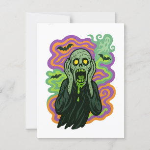 The Scream – Zombie Cartoon Postcard