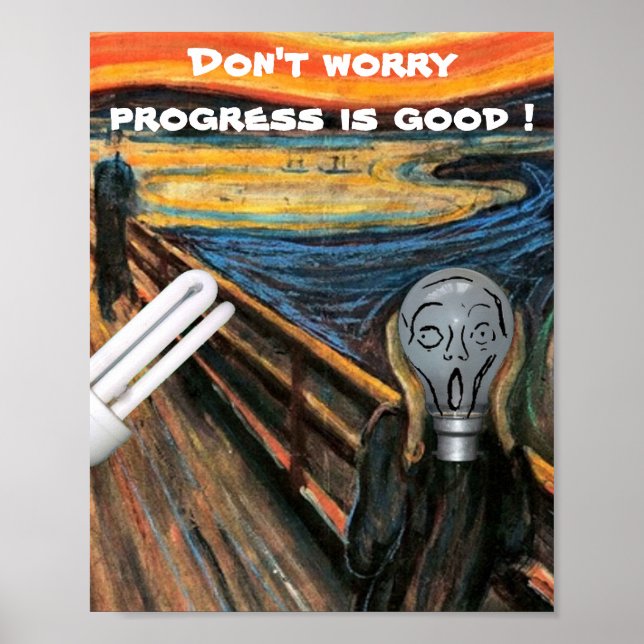 The Screaming Lightbulb Don't Worry  Poster (Front)