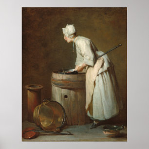 The Scullery Maid - Jean-Siméon Chardin Fine Art Poster