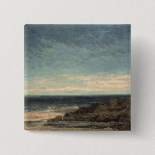 The Sea 2 Inch Square Button