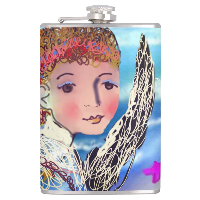 The sea angel hip flask (Front)
