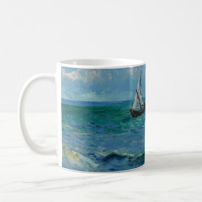 The Sea at Les Saintes Maries de la Mer | Van Gogh Coffee Mug (Left)