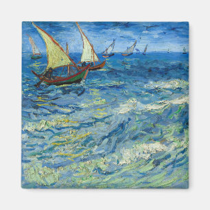 The Sea at Saintes-Maries by Vincent van Gogh Magnet